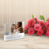 モダンカスタム最高の引用文Mom Photo Block フォトブロック
