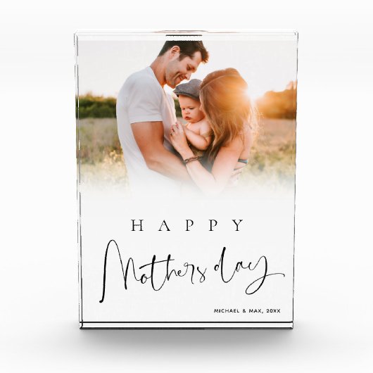 モダンカスタム母の日の贈り物 フォトブロック (正面)