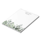 モダンカスタム水カラーユーカリ緑 ノートパッド (回転)