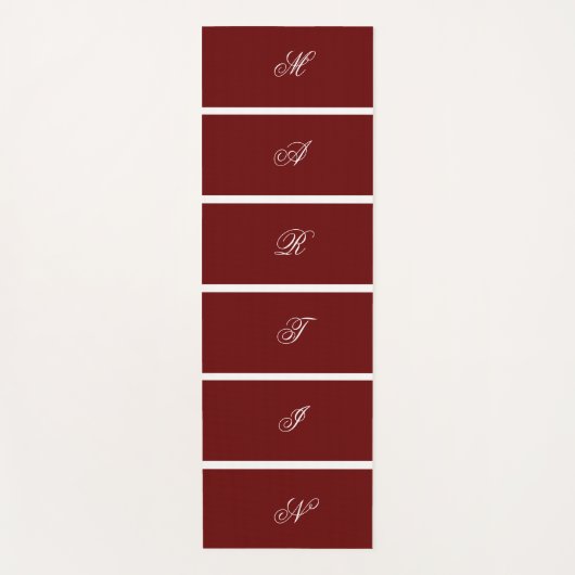 モダンカスタム濃い赤色 ヨガマット (正面)