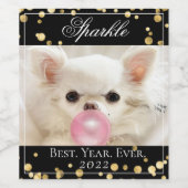 モダンカスタム犬の写真 |ペットの星 ワインラベル (シングルラベル)