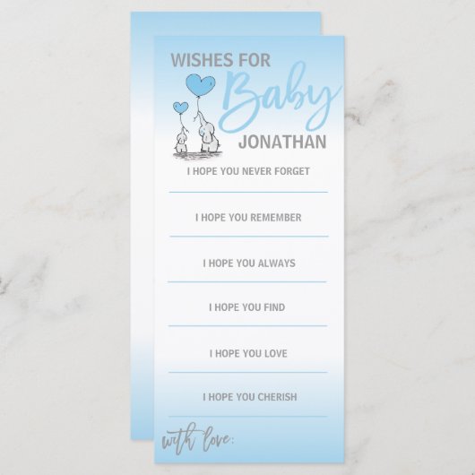 モダンカスタム男の赤ちゃんの願い (正面/裏面)