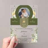 モダンカスタム結婚式招待状 アクリル招待状 (インサイチュ (ポータブル))