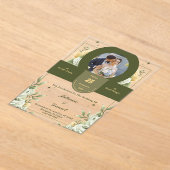 モダンカスタム結婚式招待状 アクリル招待状 (レイダウン)