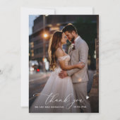 モダンカスタム結婚感謝してい写真は君 サンキューカード (正面)