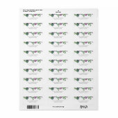 モダンカスタム緑植物ユーカリ ラベル (フルシート)