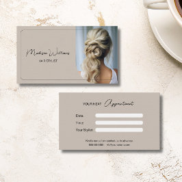 モダンカスタム美容師ベージュ 予約カード