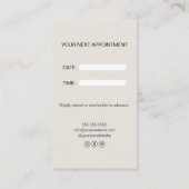 モダンカスタム美容師 予約カード (裏面)