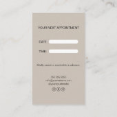 モダンカスタム美容師 予約カード (裏面)