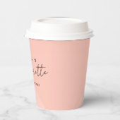 モダンカスタム花嫁名 ブライズパーティー ピンク 紙コップ (左)