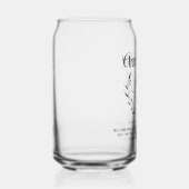 モダンカスタム記念日カップル名Date Black ガラス缶 (右)