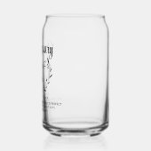 モダンカスタム記念日カップル名Date Black ガラス缶 (左)