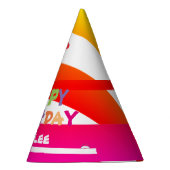 モダンカスタム誕生日名キュイクールカラフル パーティーハット (右)