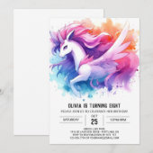 モダンカスタム誕生日 招待状 (正面/裏面)