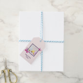 モダンカスタム赤面ハッピーバースデー ギフトタグ (より糸付き)