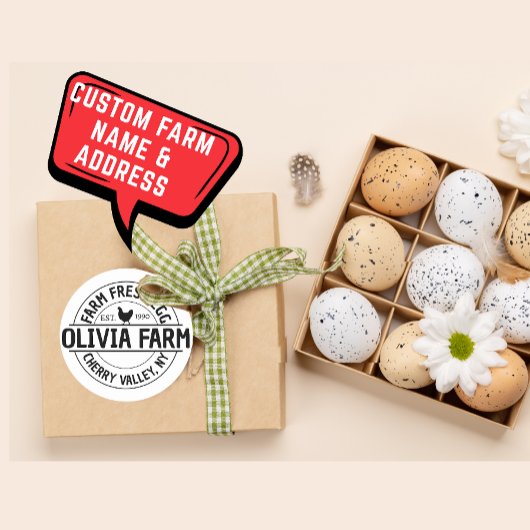 モダンカスタム農場名卵ディーラーアドレス ラウンドシール