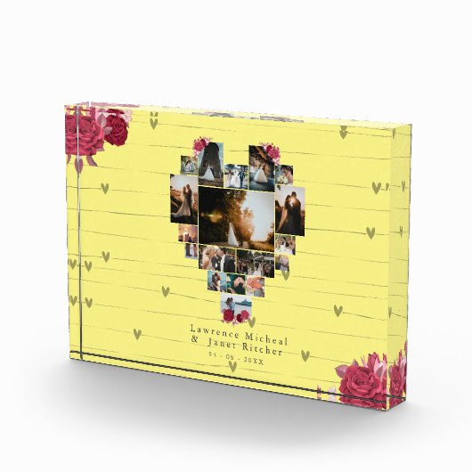 モダンカスタム18ハート型フォトギフトgf bf フォトブロック (右)