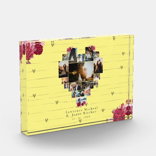 モダンカスタム18ハート型フォトギフトgf bf フォトブロック (左)