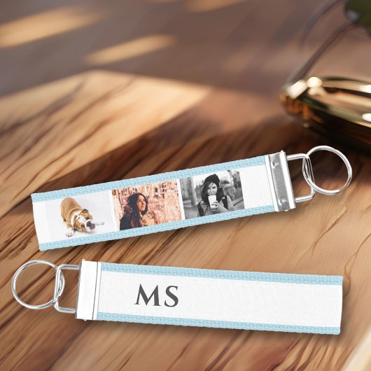 モダンカスタム3 Photo Collage Monogram リストバンドキーホルダー