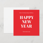 モダンカスタム テキスト  ボールド ホリデー カード (正面/裏面)