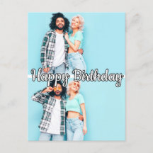 モダンカスタム 2枚写真テンプレート ハッピーバースデー