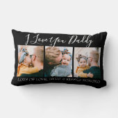 モダンカスタム I Love You Daddy | 3枚の写真 ランバークッション (裏面)