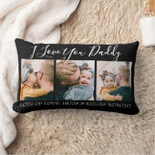モダンカスタム I Love You Daddy | 3枚の写真 ランバークッション (ブランケット)