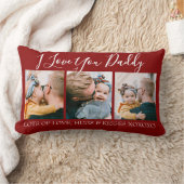 モダンカスタム I Love You Daddy | 3 写真 ランバークッション (ブランケット)