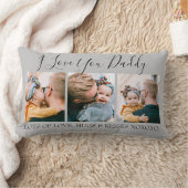 モダンカスタム I Love You Daddy | 3 写真 ランバークッション (ブランケット)