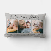 モダンカスタム I Love You Daddy | 3 写真 ランバークッション (正面)
