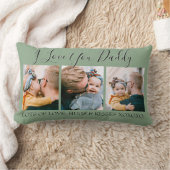 モダンカスタム I Love You Daddy | 3 写真 ランバークッション (ブランケット)