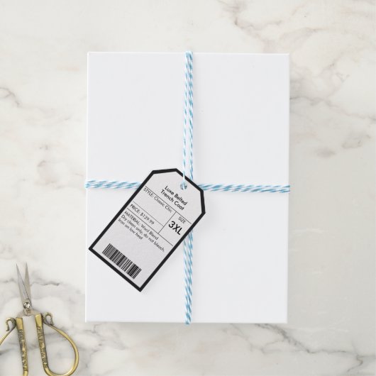 モダンカスタムBarcode Retail Store価格ラベル ギフトタグ (より糸付き)