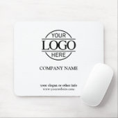 モダンカスタムBlack & White Company Business Logo マウスパッド (マウス)