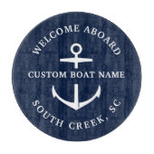 モダンカスタムBoat Name Welcome Aboard 航海の カッティングボード (正面)