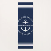 モダンカスタムBoat Name Welcome Aboard 航海の ヨガマット (裏面)