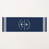 モダンカスタムBoat Name Welcome Aboard 航海の ヨガマット (正面(横))