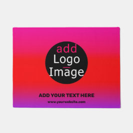 モダンカスタムBusiness Chic Logo Magenta Purple ドアマット