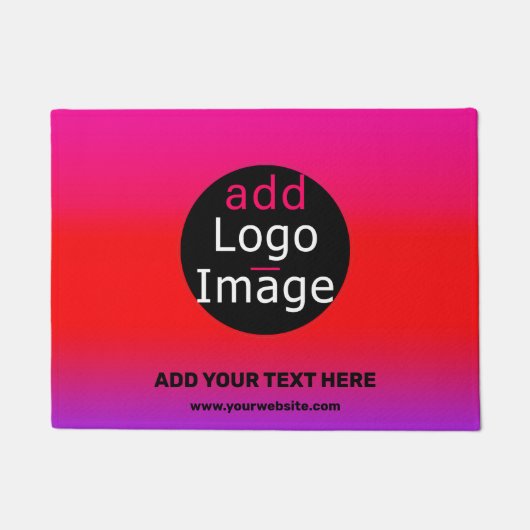 モダンカスタムBusiness Chic Logo Magenta Purple ドアマット (正面)