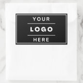 モダンカスタムBusiness Logo Company Branded 長方形シール (バッグ)
