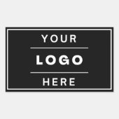 モダンカスタムBusiness Logo Company Branded 長方形シール (正面)