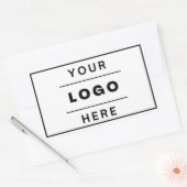 モダンカスタムBusiness Logo Company Branded 長方形シール (封筒)