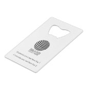 モダンカスタムBusiness Logo Company Promotion クレジットカード栓抜き (正面アングル)