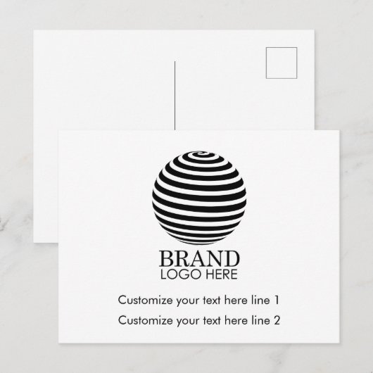 モダンカスタムBusiness Logo Company Promotion シーズンポストカード (正面/裏面)