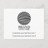 モダンカスタムBusiness Logo Company Promotion シーズンポストカード (正面)