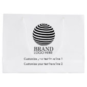 モダンカスタムBusiness Logo Company Promotion ラージペーパーバッグ (裏面)