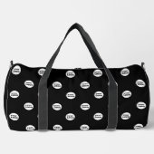 モダンカスタムBusiness Logo Pattern Black ダッフルバッグ (正面)