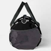 モダンカスタムBusiness Logo Pattern Black ダッフルバッグ (右)