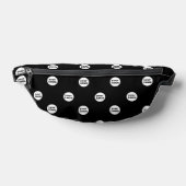 モダンカスタムBusiness Logo Pattern Black ファニーパック (レイダウン)