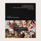 モダンカスタムCaterer写真折り 名刺 (外部フラット)