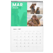 モダンカスタムFamily Photo Calendarの色 カレンダー (3月 2027)